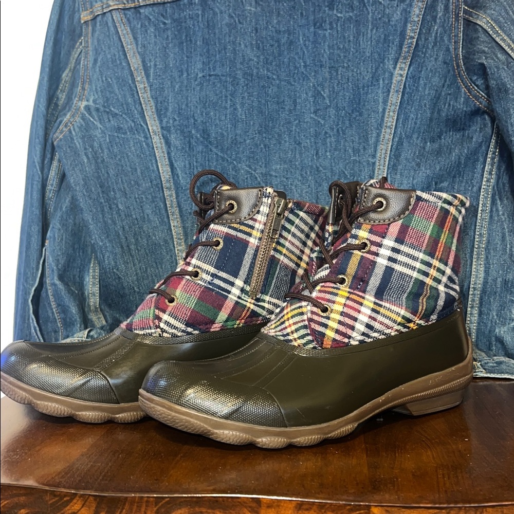 Sperry Women's Multicolor Plaid Duck Boots